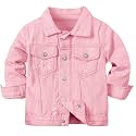 Cromoncent Toddler Jean Jacket for Girls and Boys Long Sleeve Denim Jacket