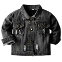 Cromoncent Toddler Jean Jacket for Girls and Boys Long Sleeve Denim Jacket