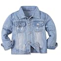 Cromoncent Toddler Jean Jacket for Girls and Boys Long Sleeve Denim Jacket