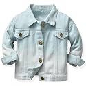 Cromoncent Toddler Jean Jacket for Girls and Boys Long Sleeve Denim Jacket