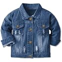Cromoncent Toddler Jean Jacket for Girls and Boys Long Sleeve Denim Jacket