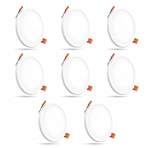 crompton star lord 3in1  recessed downlighter  10w  round  3in1 mood lighting  multi-colour  pack of 8  false ceiling mounted  bis safe wire