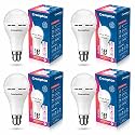 Crompton Emergency 12 W LED Bulb Base B22 Cool Day Light (Pack of 4)