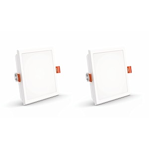 crompton star lord 3in1 led recessed ceiling panel light 15w square multi-colour  pack of 2  false ceiling mounted cutout 534  energy-efficient slim led panel for office home amp commercial use
