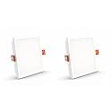 Crompton Star Lord 3IN1 LED Recessed Ceiling Panel Light 15W Square Multi-Colour | Pack of 2 | False Ceiling Mounted, Cutout: 5" | Energy-Efficient Slim LED Panel for Office, Home &amp; Commercial Use