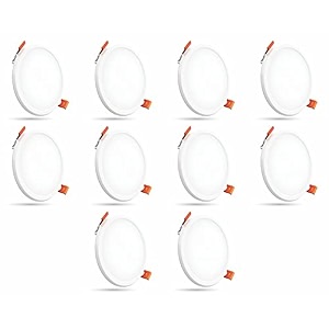 crompton star lord 3in1  recessed downlighter  5w  round  3in1 mood lighting  multi-colour  pack of 10  false ceiling mounted  bis safe wire