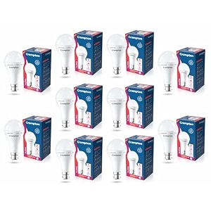 crompton 85w emergency led bulb  backup lamp  inverter bulb for home with upto 4 hours battery back up  over charging protection  bms technology  cool day light 6500k  pack of 10