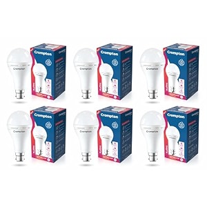 crompton 85w emergency led bulb  backup lamp  inverter bulb for home with upto 4 hours battery back up  over charging protection  bms technology  cool day light 6500k  pack of 6