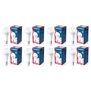 crompton 85w emergency led bulb  backup lamp  inverter bulb for home with upto 4 hours battery back up  over charging protection  bms technology  cool day light 6500k  pack of 8
