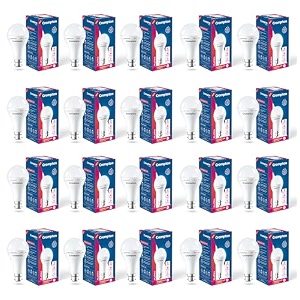 crompton 85w emergency led bulbbackup lampinverter bulb for home with upto 4 hours battery back upover charging protectionbms technologycool day light 6500kpack of 20 b22d
