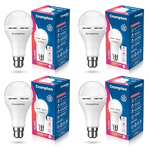 crompton emergency 9 w led bulb base b22 cool day light pack of 4