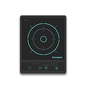 crompton instaserve 1500 w induction cooktop new with tactile push buttons  7 one touch cook menus  overvoltage shield protection