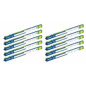 crompton laser ray smile 2 feet 10w led batten natural white - pack of 10