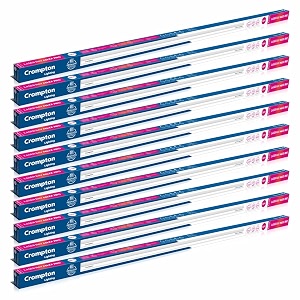 crompton laser ray maxx pro 36w led batten  energy efficient batten for home  warm white  pack of 10