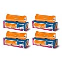 Crompton Power Ray Dual Pro Rechargeable LED Torch Light with Emergency Light Mode and USB-C Charging (Orange, Pack of 4)