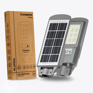 crompton solarium max 6w solar street light solar light set wall mounted pack of 1