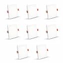 Crompton Star Lord 3IN1 LED Recessed Ceiling Panel Light 15W Square Multi-Colour | Pack of 8 | False Ceiling Mounted, Cutout: 5" | Energy-Efficient Slim LED Panel for Office, Home &amp; Commercial Use