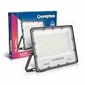 Crompton TabLight Outdoor Waterproof LED Flood Light 100W Cool Day Light | Pack of 1 | IP65 Rated, Wide-Beam, BIS Approved | Ideal for Garage, Garden, Parking &amp; Commercial Use
