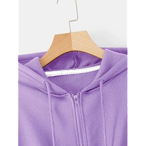 Crop Hooded Sweatshirt for Women Winter Wear