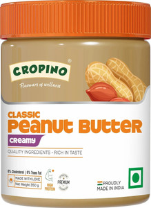 cropino classic peanut butter creamy gluten and cholesterol free  high protein 