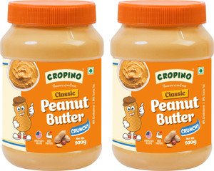 cropino classic peanut butter crunchy high protein jar 1860 g pack of 2