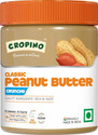 CROPINO Classic Peanut Butter Crunchy | Made with Roasted Peanuts | Gluten Free | High Protein | Cholesterol Free | Non GMO | Ready to Eat (350 g)