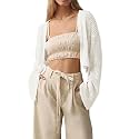 Cropped Cardigan Sweaters for Women Kimonos Boho Lightweight Summer Open Front Knit Cardigan Outerwear