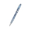 Cross Bailey Light Translucent Navy Blue Resin Rollerball Pen – Bright Chrome Internal Mechanism with Chrome-Plated Accents, Refillable