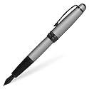Cross Bailey Matte Gray Lacquer Extra-Fine Nib Fountain Pen, Black Ink