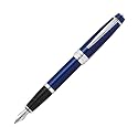 Cross Bailey Blue Lacquer Medium Nib Fountain Pen, Black Ink