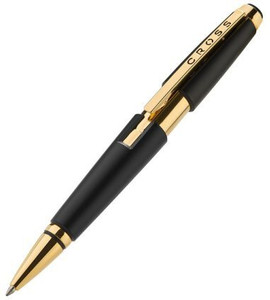 cross edge matte black lacquer with gold pvd trim selectip rollerball pen roller ball pen