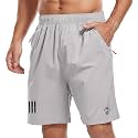 Men39s Workout Shorts with Zipper Pockets for