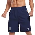 Men39s Workout Shorts with Zipper Pockets for