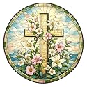 Cross Suncatcher – Stained Glass Window Hanging Sun Catcher