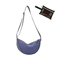 Crossbody Bag Hobo Crescent Bag with Mesh Storage, Women Men Shoulder Purse Dumpling Bag Adjustable Strap