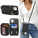 Crossbody Wallet Case for iPhone 11-Black