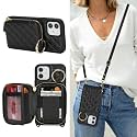 Crossbody Wallet Case for iPhone 12-Black