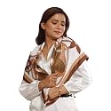 Printed Poly Silken feel Scarf Stole for Women | Stylish, Soft, &amp; Lightweight | Satin Feel Neck Scarf, Hair Scarf, Head Scarf for Women | Square Silk Stole for Handbag