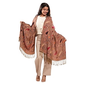 womens modal jacquard  floral wrap soft warm scarf elegant 180x90cm