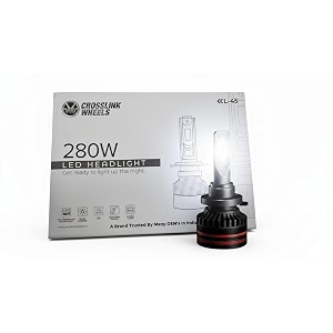 crosslink wheels 280w led headlight universal fit silver energy efficient with 24-month warranty 9005hb3