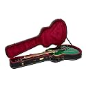 Crossrock 335 Style 6 Strings Semi-Hollow Electric Guitar Case -Vintage Hardware, Sponge Lining, Metal Feet, Storage Space-Black (CRW520SABK)