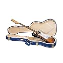 Crossrock Contoured Wooden Electric Guitar Case for Stratocaster & Telecaster | Vibrant Blue Faux Leather, Beige Plush Interior, Lock – Designer Series(CRW520STVB)