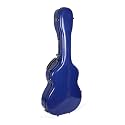 Crossrock Deluxe Fiberglass Case for OM, Martin 000 Guitars | Plush Interior, TSA Lock - Navy Blue (CRF2020OMNVBL)
