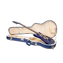 Crossrock Electric Guitar Case fits PRS SE Standard solid body Guitar, Right-hand| Vibrant Blue Faux Leather, Beige Plush Interior, Lock – Designer Series (CRW520PRSEVB)