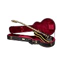 Crossrock Les Paul Electric Guitar Case -Vintage Hardware, Sponge Lining, Metal Feet, Storage Space-Black (CRW520LBK)