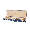 Crossrock Rectangular Wooden Electric Guitar Case for Fender Stratocaster &amp; Telecaster | Vibrant Blue Faux Leather, Beige Plush Interior, Lock – Designer Series(CRW520EVB)