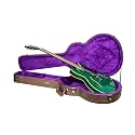 Crossrock Wooden Electric Guitar Case for 335 Style Semi-Hollow | Chocolate Brown Faux Leather, Purple Velvet Interior, Lock – Designer Series(CRW520SACB)
