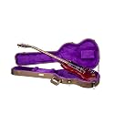 Crossrock Wooden Electric Guitar Case for Gibson SG | Chocolate Brown Finish, Purple Velvet Interior, Lock – Designer Series(CRW520SGCB)