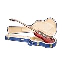 Crossrock Wooden Electric Guitar Case for Gibson SG | Vibrant Blue Faux Leather, Burgundy Velvet Interior, Lock – Designer Series(CRW520SGVB)