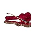 Crossrock Wooden Electric Guitar Case for Gibson SG | Blossom Brown Faux Leather, Burgundy Velvet Interior, Lock – Designer Series(CRW530SGBQ)